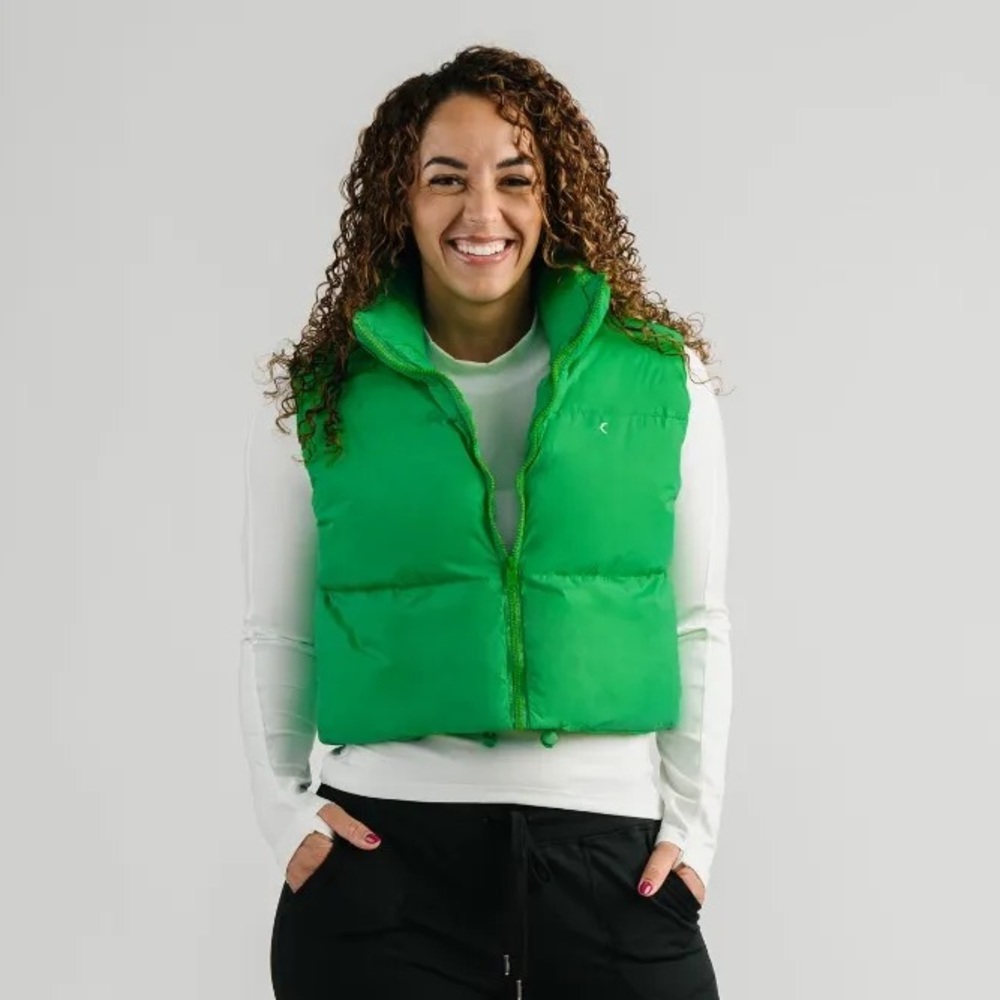NWT Zyia Green Elevate puffer vest